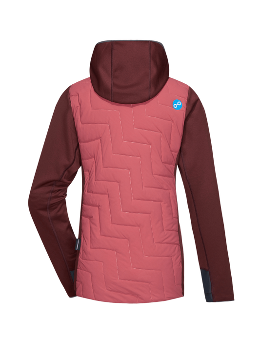 Damen Isolationsjacke BLAZE - mahogany red/ dark rose