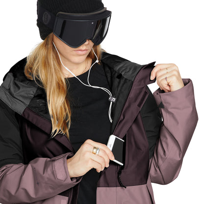Damen Skijacke ARIS INS GORE-TEX Jacket - Black Plum