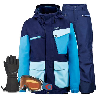 Kids Skibekleidung Set - Jumpy Jibber - blue